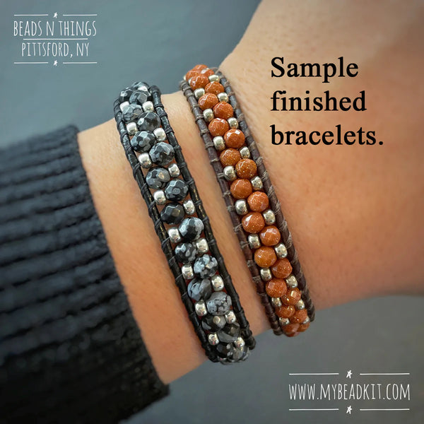 Build-A-WRAP Bracelet | Personalized | Double Wrap Leather | Womens | Adjustable